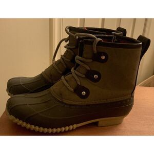 Tommy Hilfiger Women's Twreanna Rain Snow‎ Duck Boots Size Brown Black Size 7M